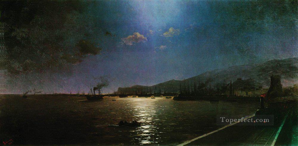 Primer tren en Feodosia 1892 Romántico Ivan Aivazovsky Ruso Pintura al óleo